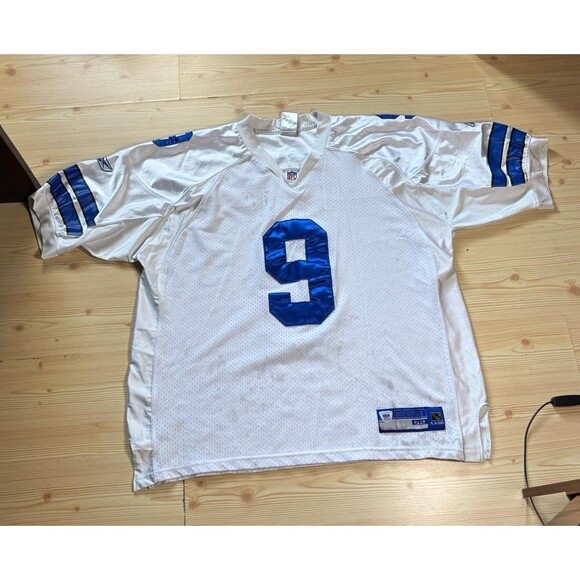 Dallas Cowboys Jersey Mens Large White Blue Reebok On Field Tony Romo #9 NFL - Picture 1 of 12